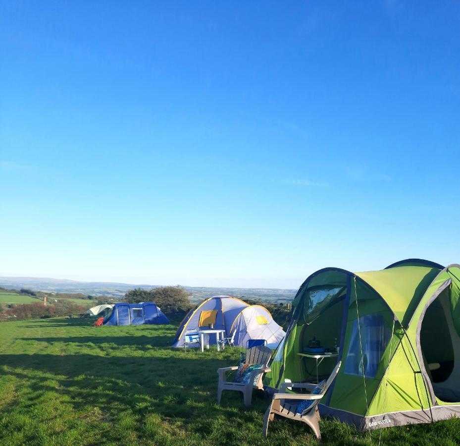 Summit Camping Kit Hill Cornwall Panoramic Views Grass Pitch From 15Pn Or Bella Bell Tent 75Pn Callington Luaran gambar